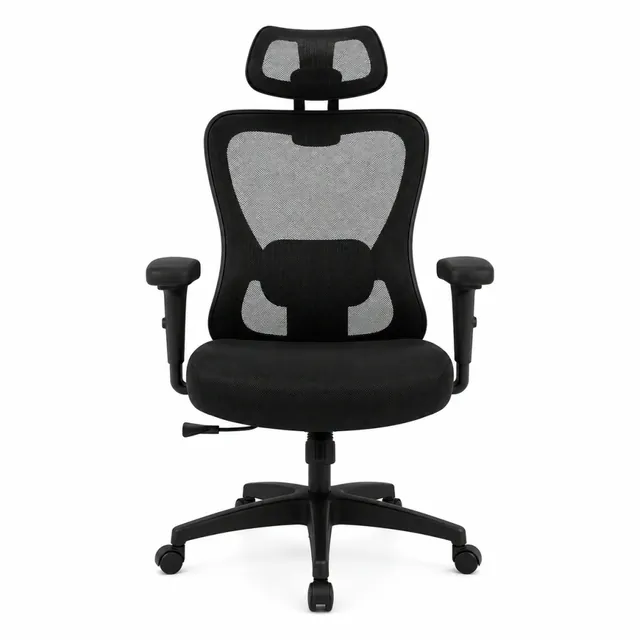 Cadeira de escritório ergonômica preta